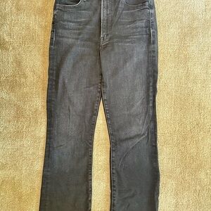 Mother - The Hustler Ankle Fray Black Jeans